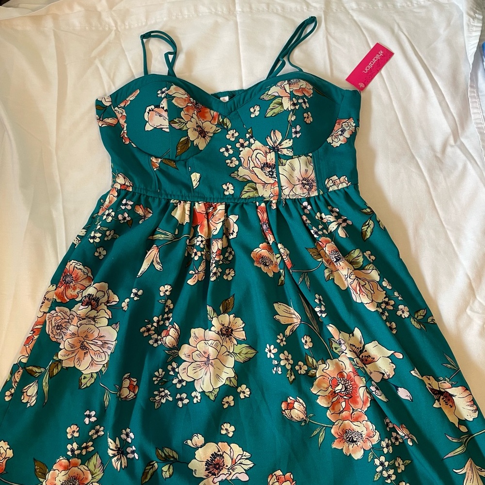 Xhilaration Blue Floral Dress
